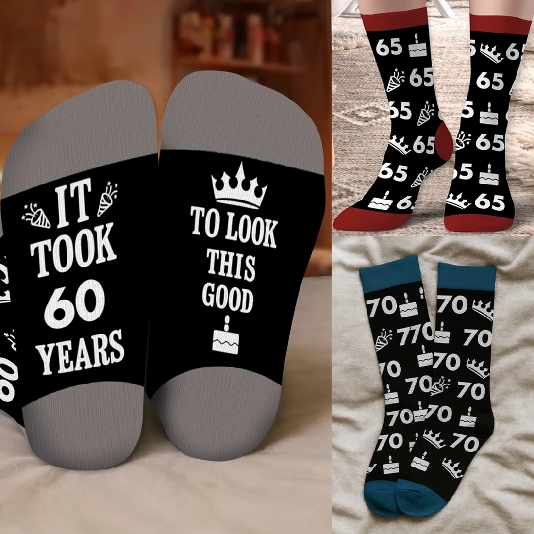 It took 60 – To Look This Good birthday gift idea for a guy custom tube socks - 1