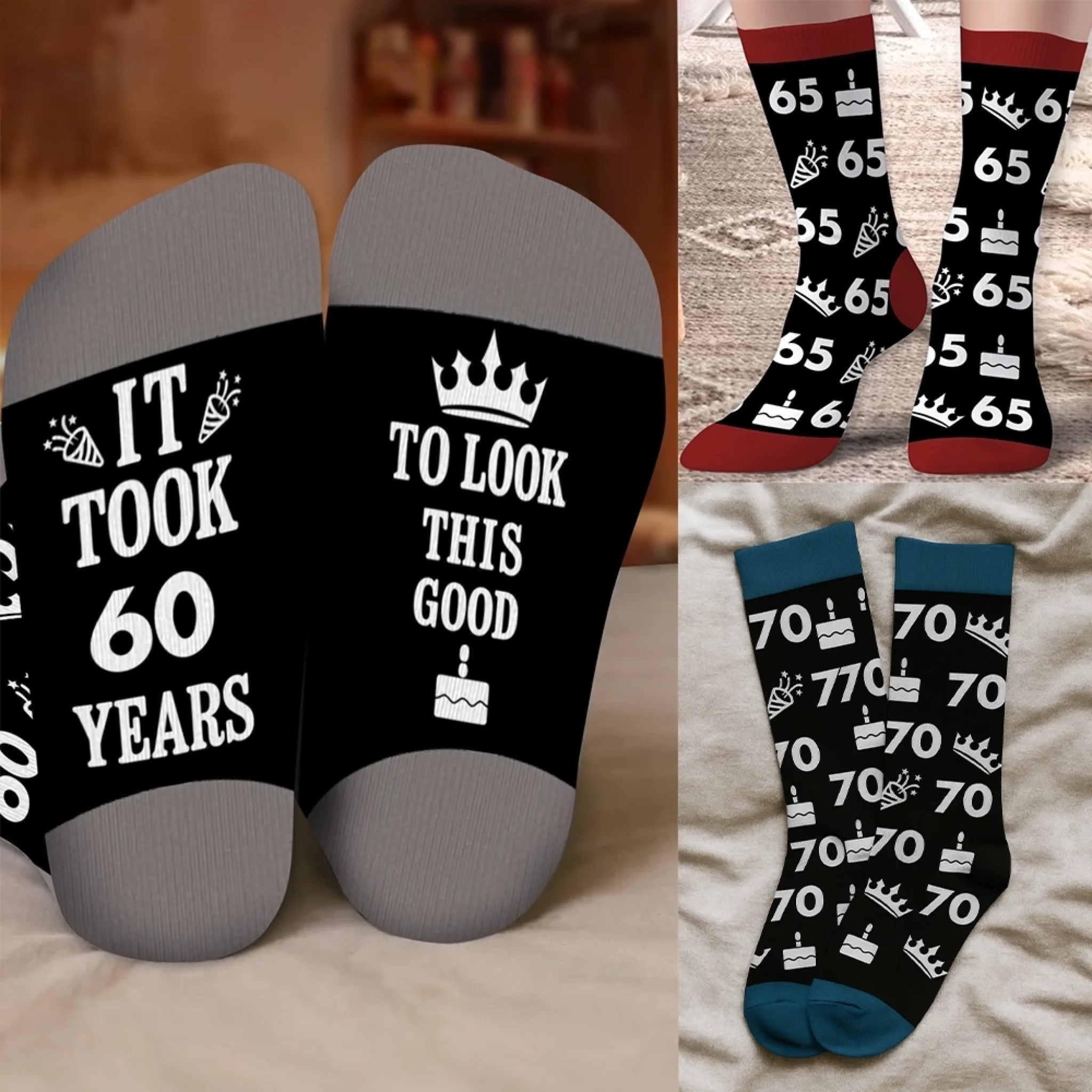 It took 60 – To Look This Good birthday gift idea for a guy custom tube socks - 1