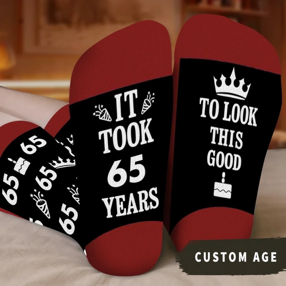 It took 60 – To Look This Good birthday gift idea for a guy custom tube socks - 1