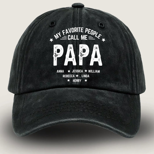 Custom Dad Hat – Personalized with DadPapaGrandpa or Your Nickname & Kids’ or Grandkids’ Names-1