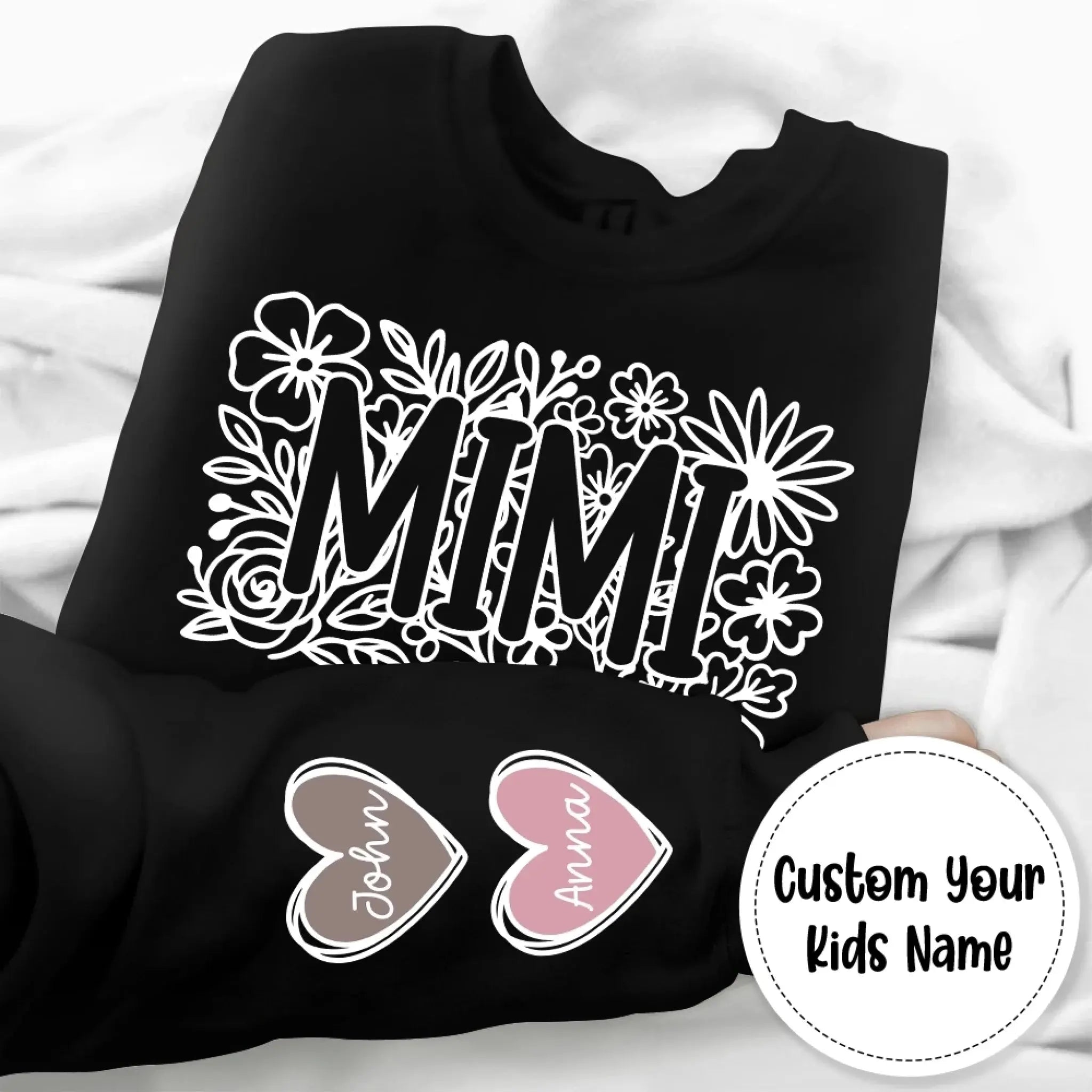 Mimi Flower Shirt, Mama and Mini Shirt Gift For Grandma, Mom-5