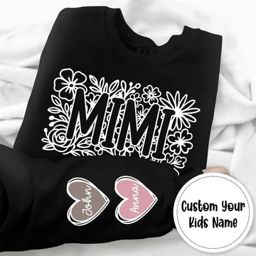 Mimi Flower Shirt, Mama and Mini Shirt Gift For Grandma, Mom-5
