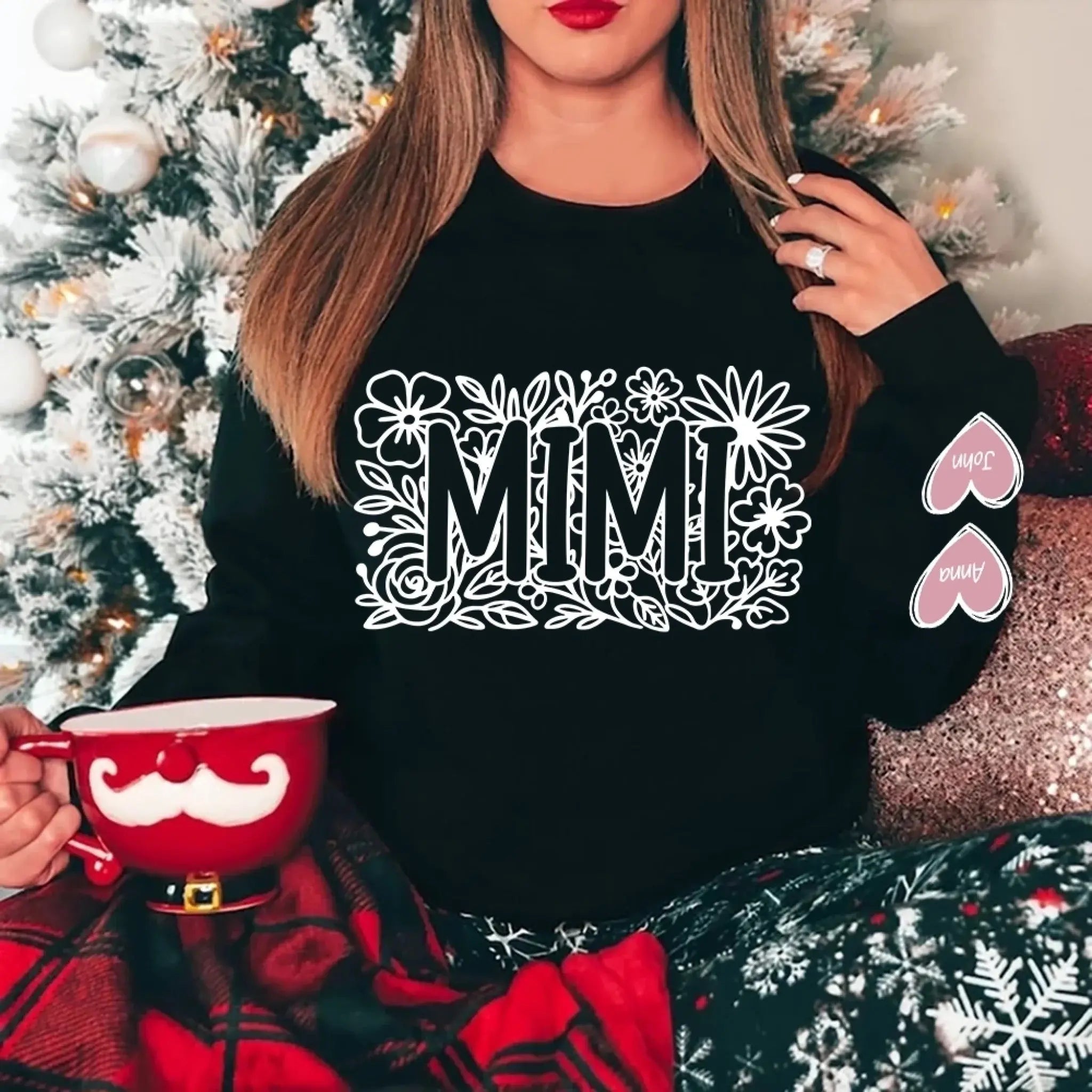 Mimi Flower Shirt, Mama and Mini Shirt Gift For Grandma, Mom-3