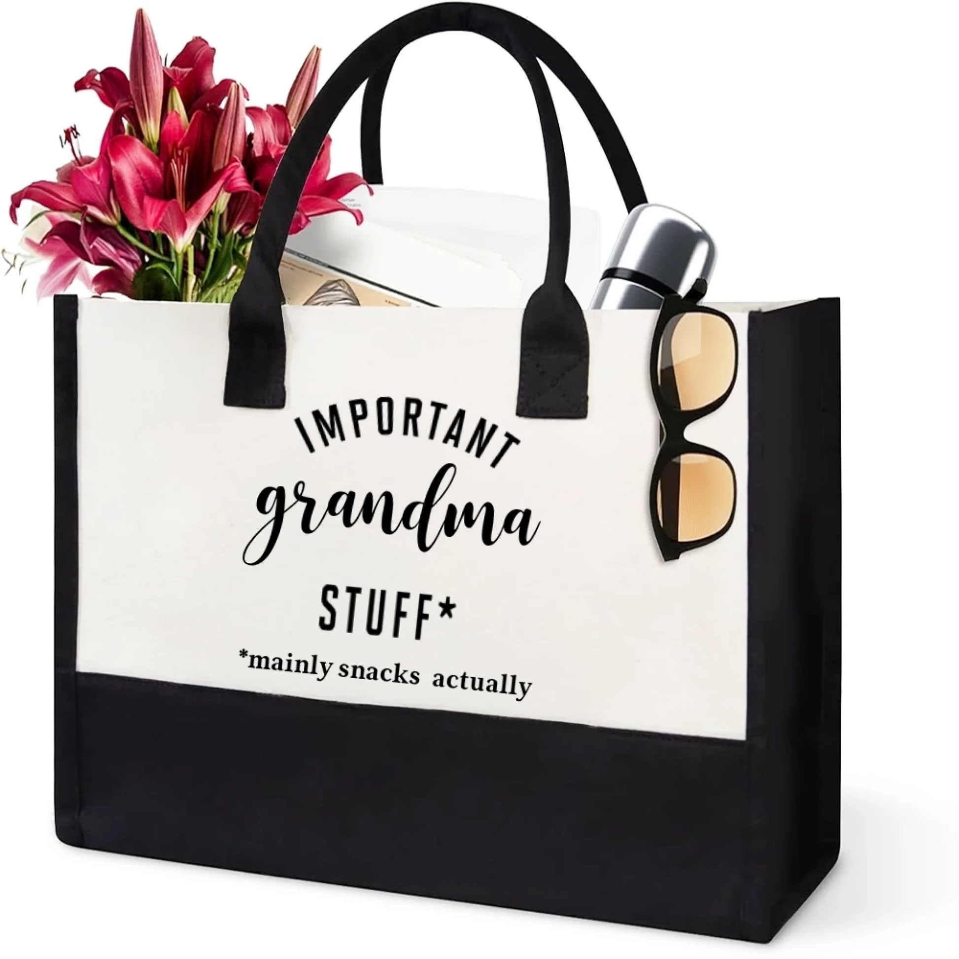 Gift for Grandma – Important Stuff Tote Bag-1
