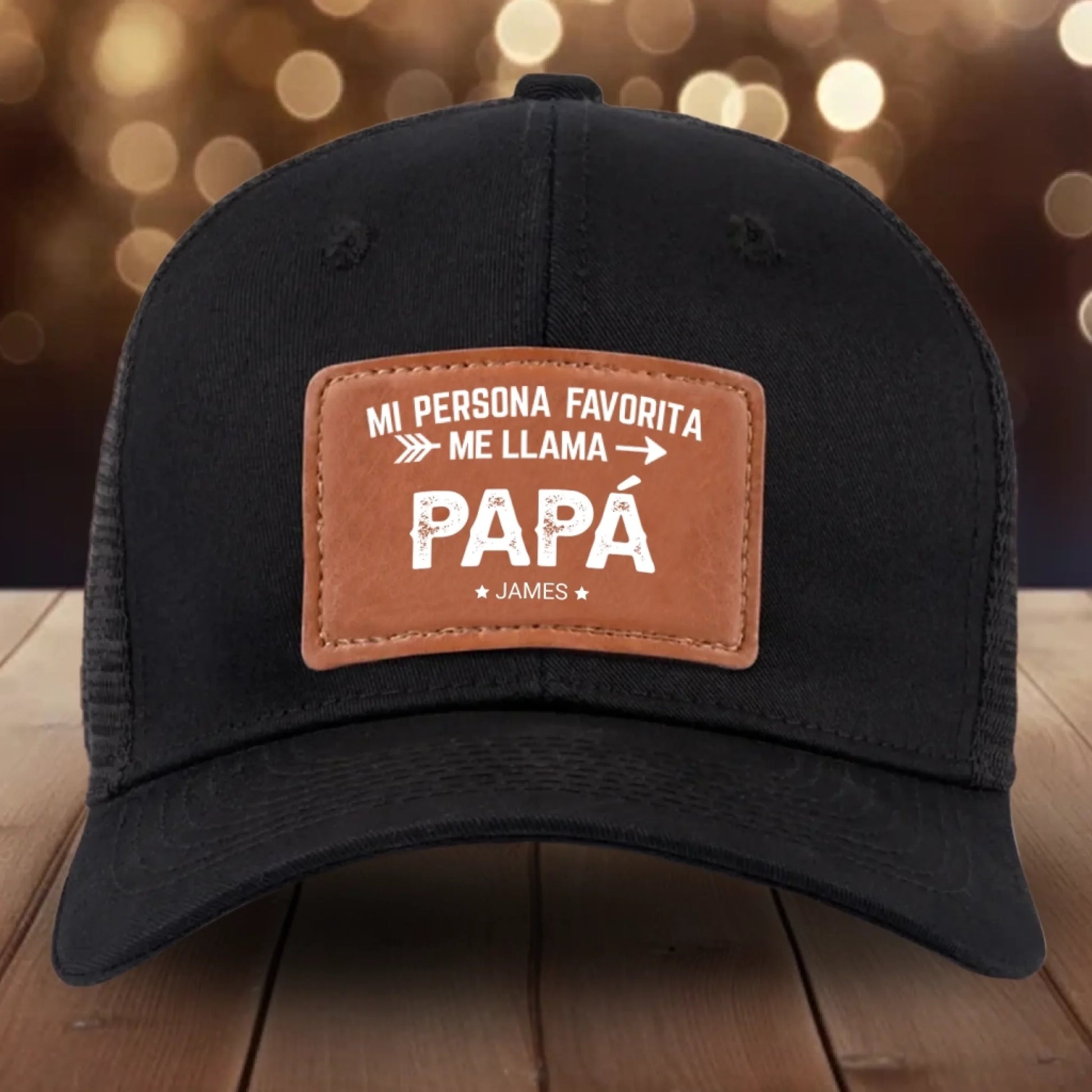Gorra Personalizada Con Parche De Cuero - Regalo Para Abuelo-8