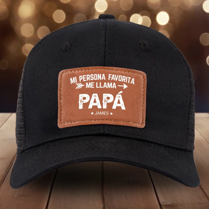 Gorra Personalizada Con Parche De Cuero - Regalo Para Abuelo-8