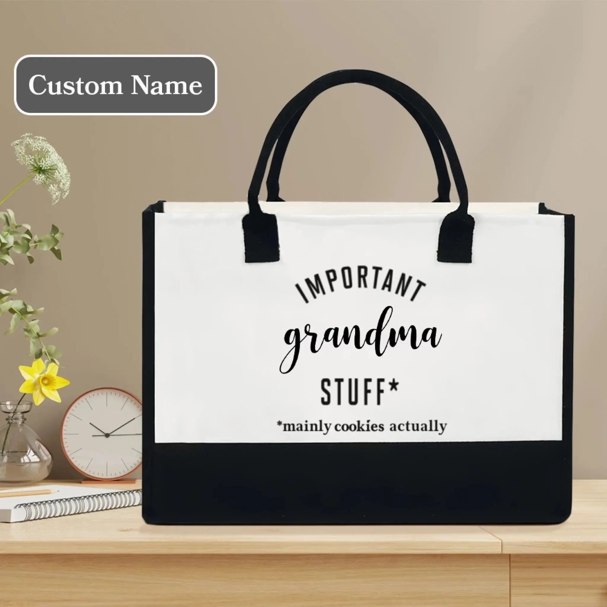 Gift for Grandma – Important Stuff Tote Bag-6