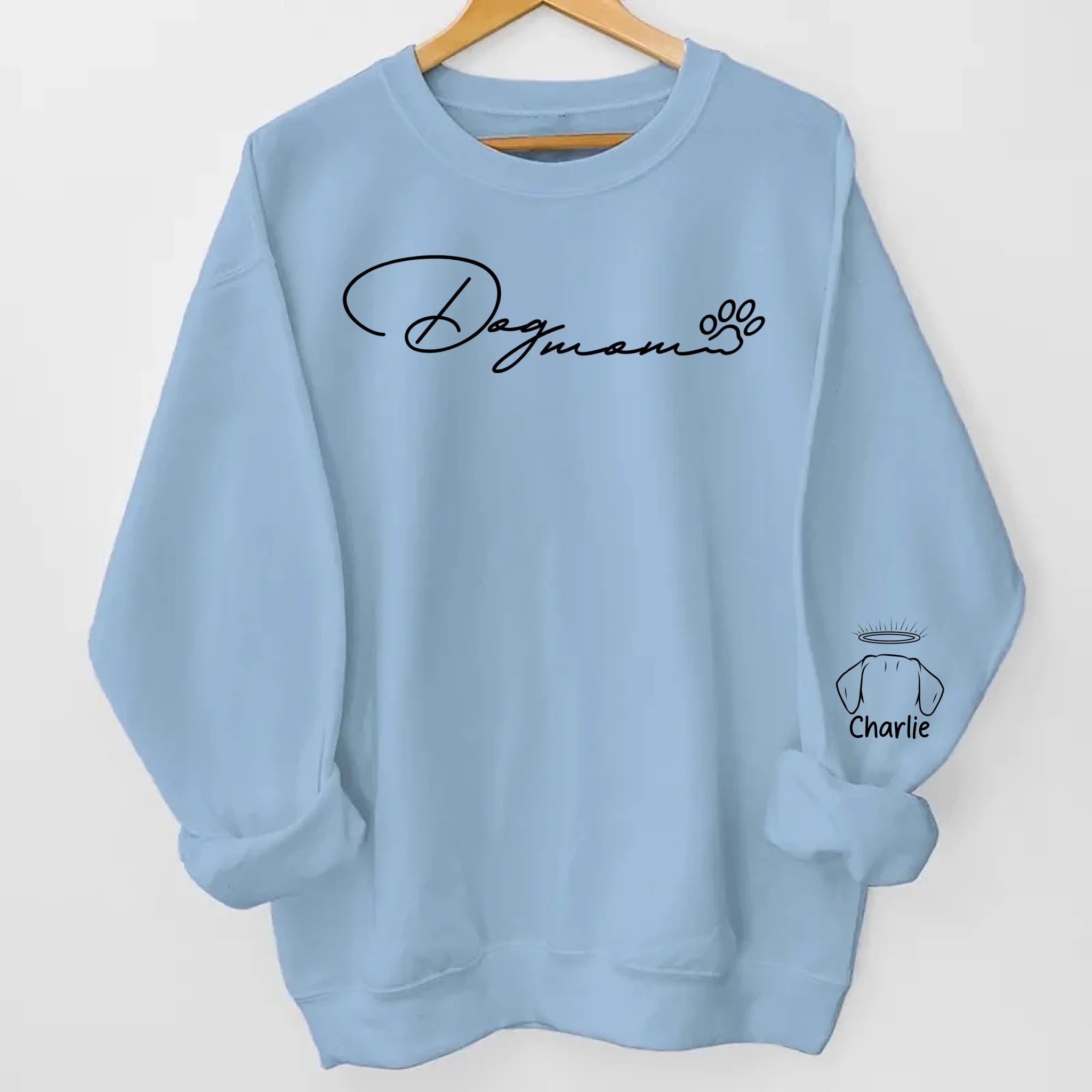 Dog Mom Hoodie with Paw Print – Cute Minimalist Sweatshirt for Dog Lovers