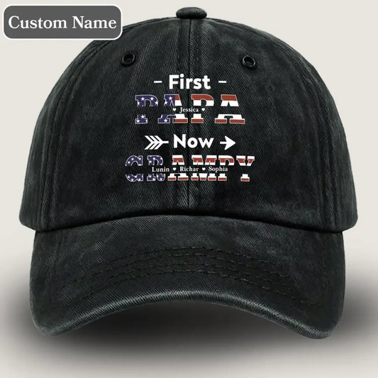 First Dad Now Papa - Gift For Father, Grandpa, Grandfather-1