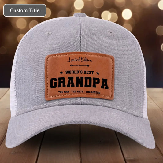 Men's Hat Gifts - Trucker Hat Leather Pattern Baseball Cap-4