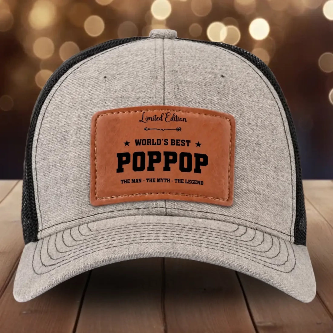 Men's Hat Gifts - Trucker Hat Leather Pattern Baseball Cap-4