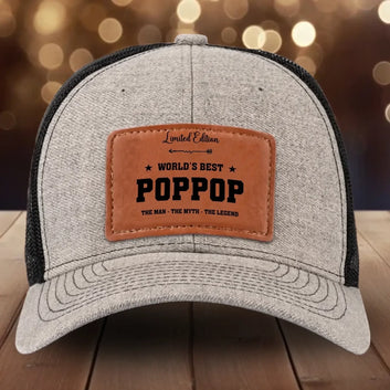Men's Hat Gifts - Trucker Hat Leather Pattern Baseball Cap