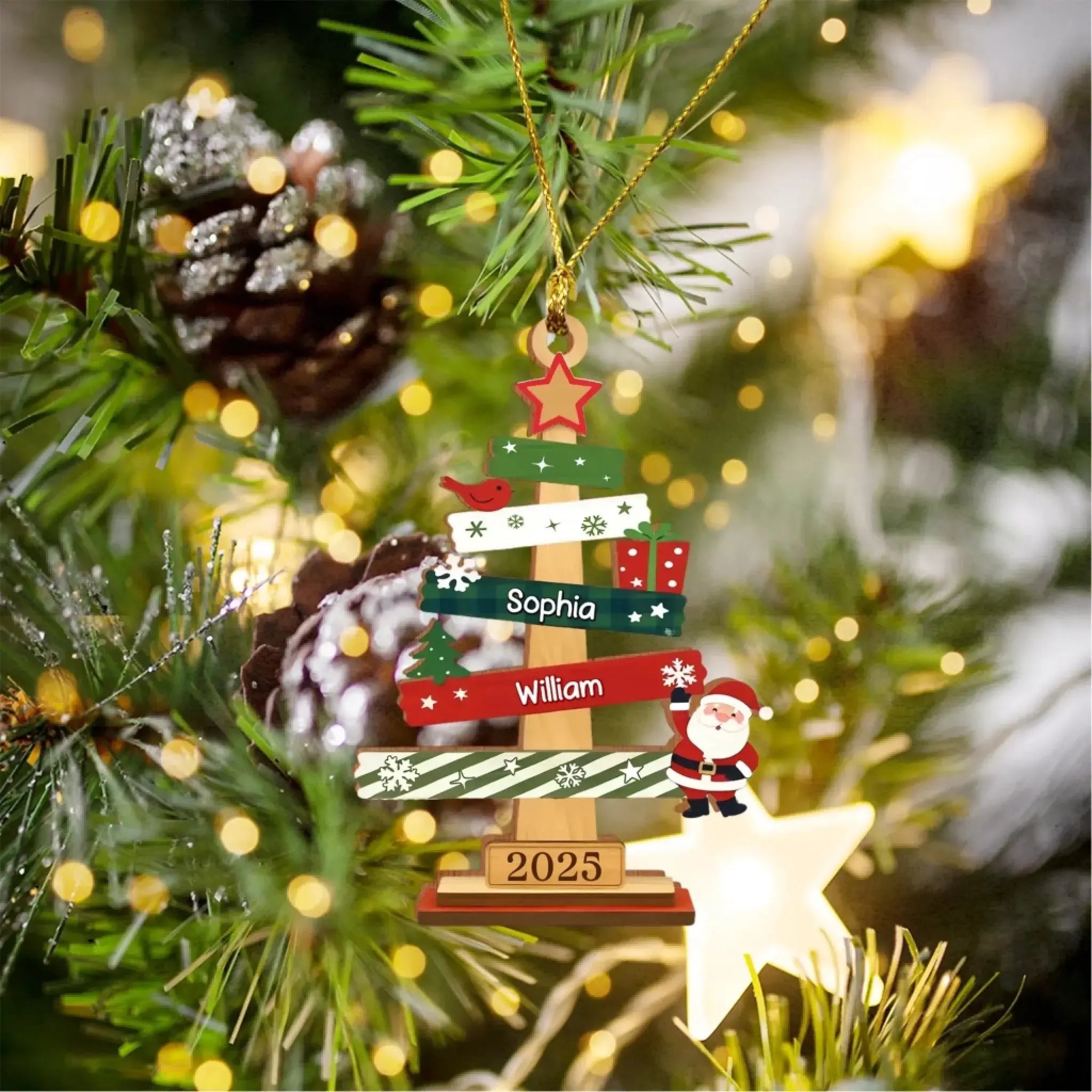 Custom Wood Ornament, Personalized Christmas Gifts for Family-1
