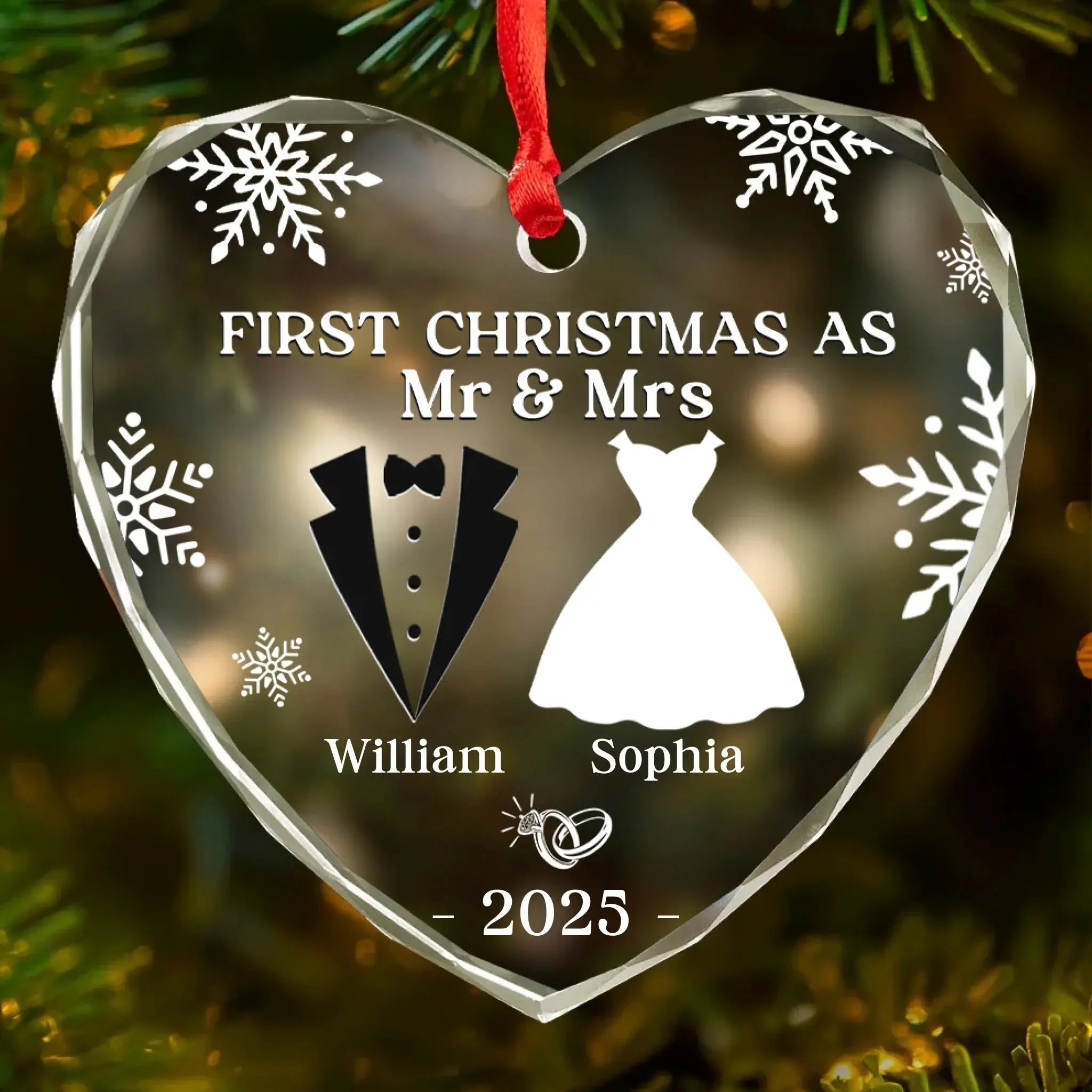 Glass Ornament Heart 3