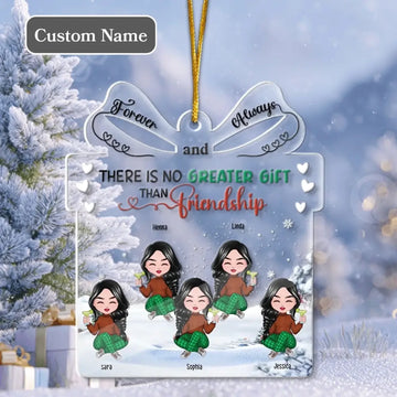 Custom Besties Ornament - Gift for Girl, Besties, Sister, Friendship-4