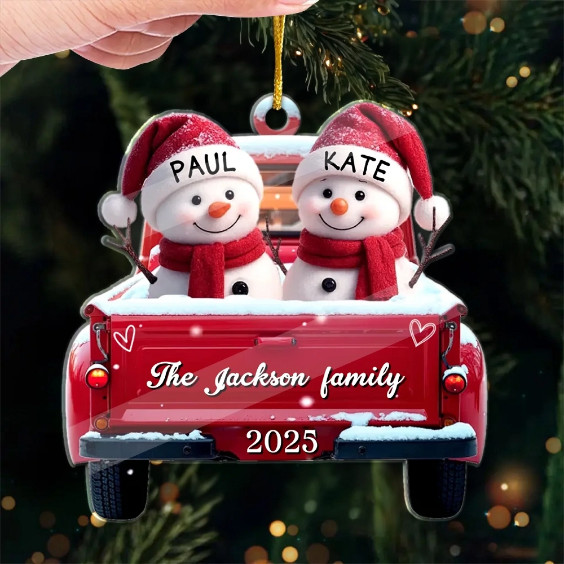 Custom Acrylic Ornament - Personalized Christmas Gifts For Family-2