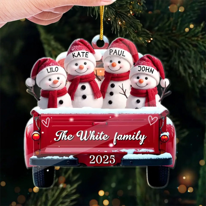 Custom Acrylic Ornament - Personalized Christmas Gifts For Family-3