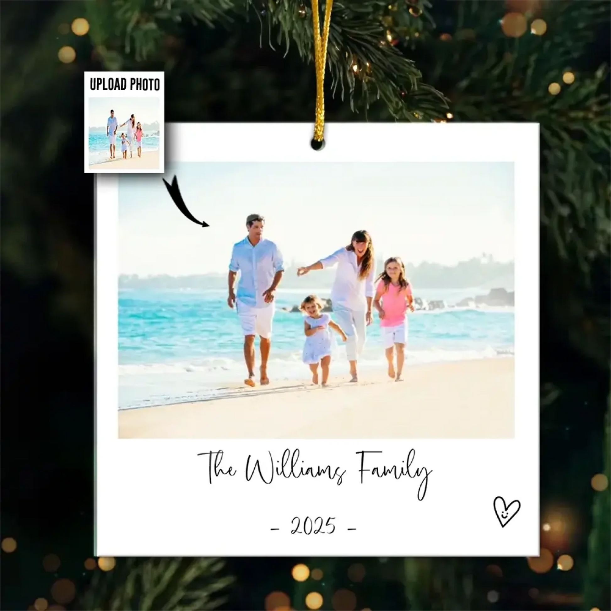 Personalized Photo Style Ornament - Custom Gift for Family Members-1