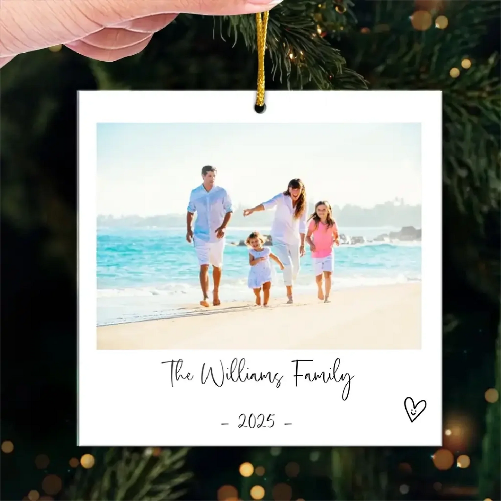 Personalized Photo Style Ornament - Custom Gift for Family Members-2
