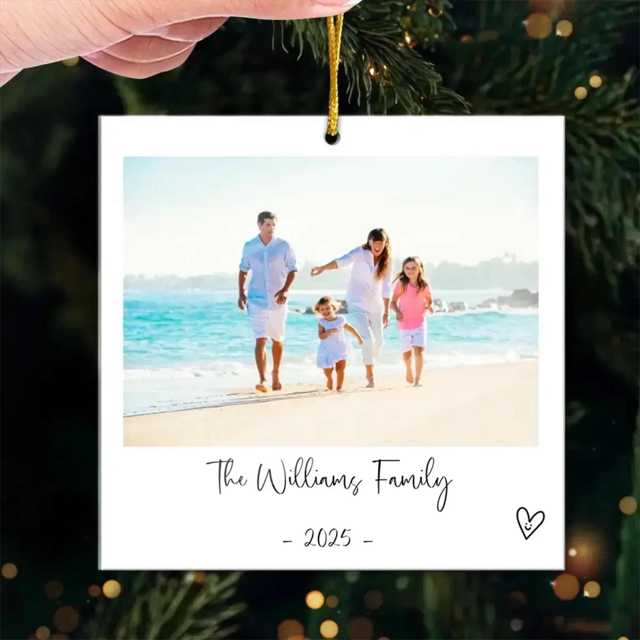 Personalized Photo Style Ornament - Custom Gift for Family Members-2