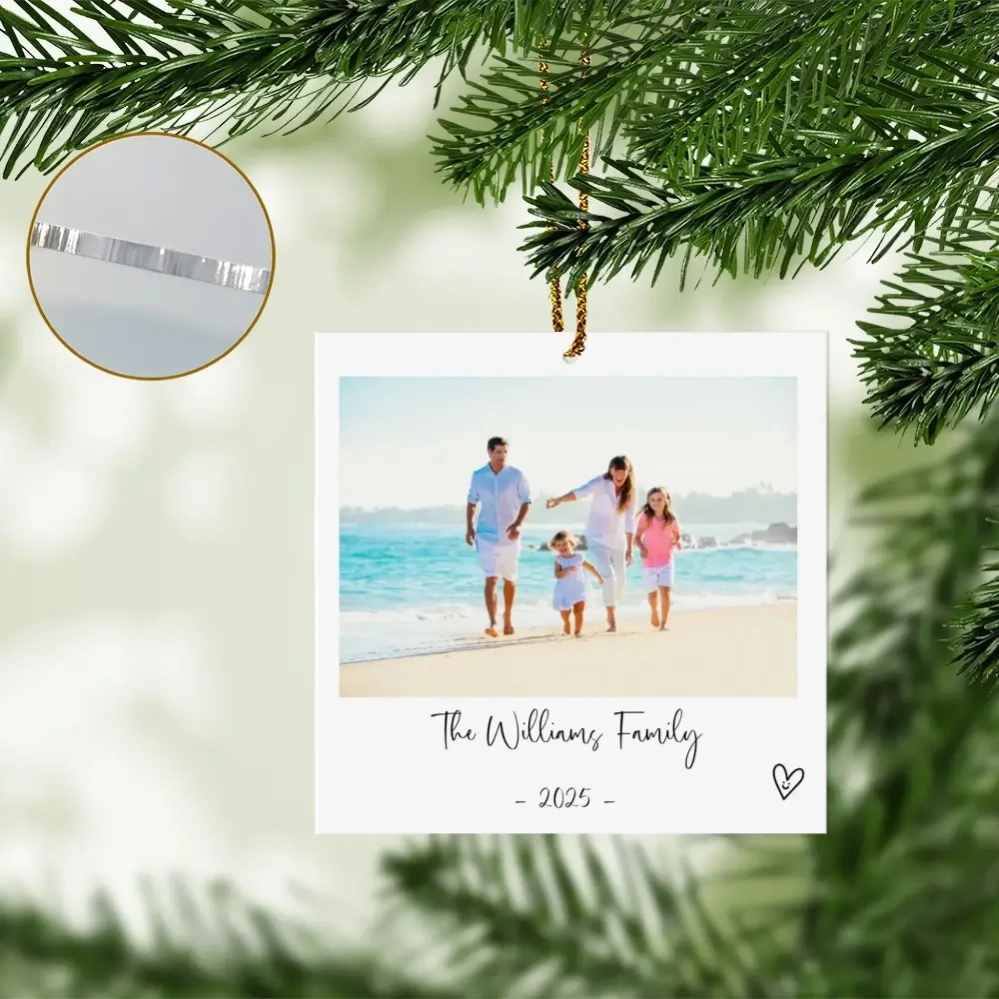 Personalized Photo Style Ornament - Custom Gift for Family Members-3