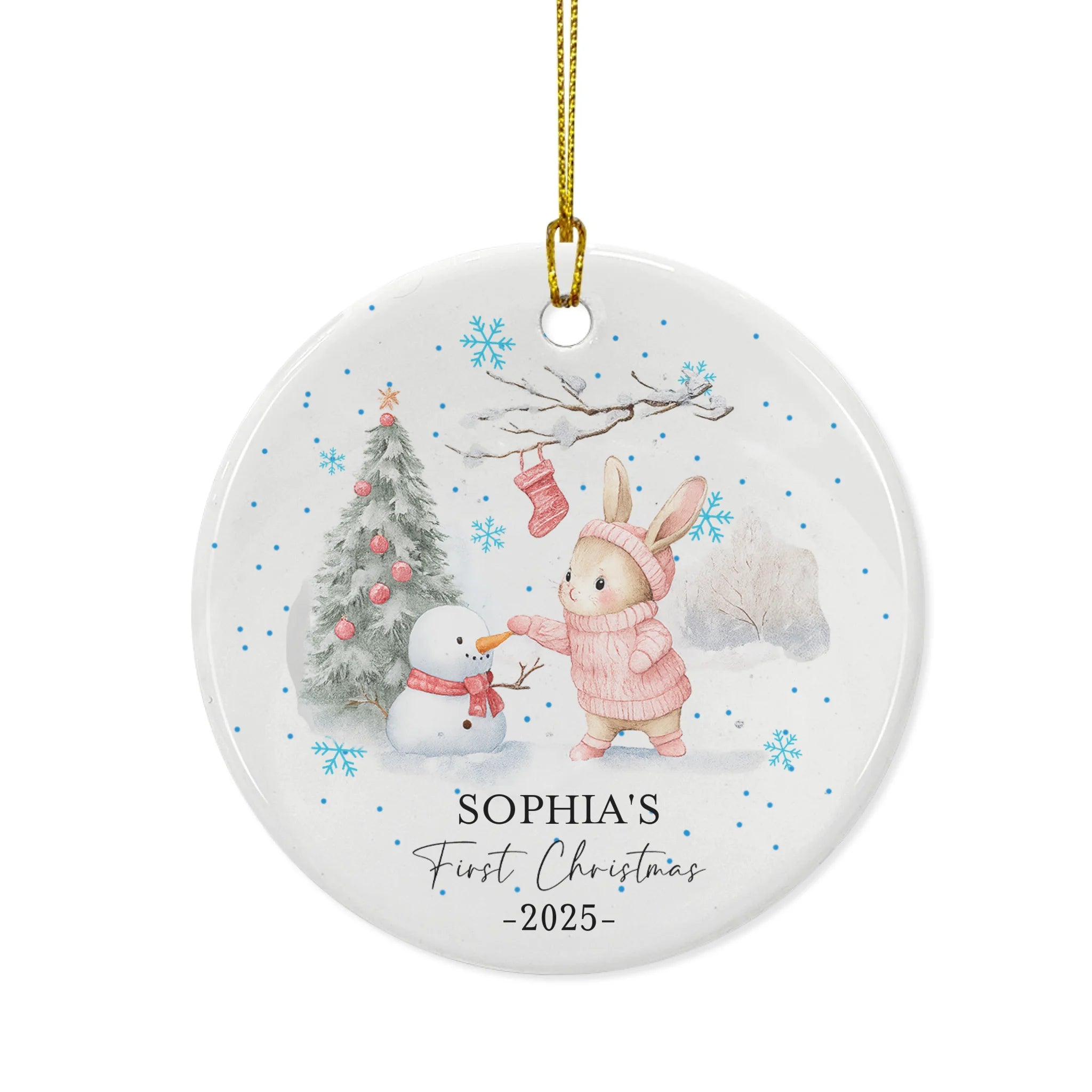 Custom Newborn Keepsake, Personalized Baby’s First Christmas Ornament