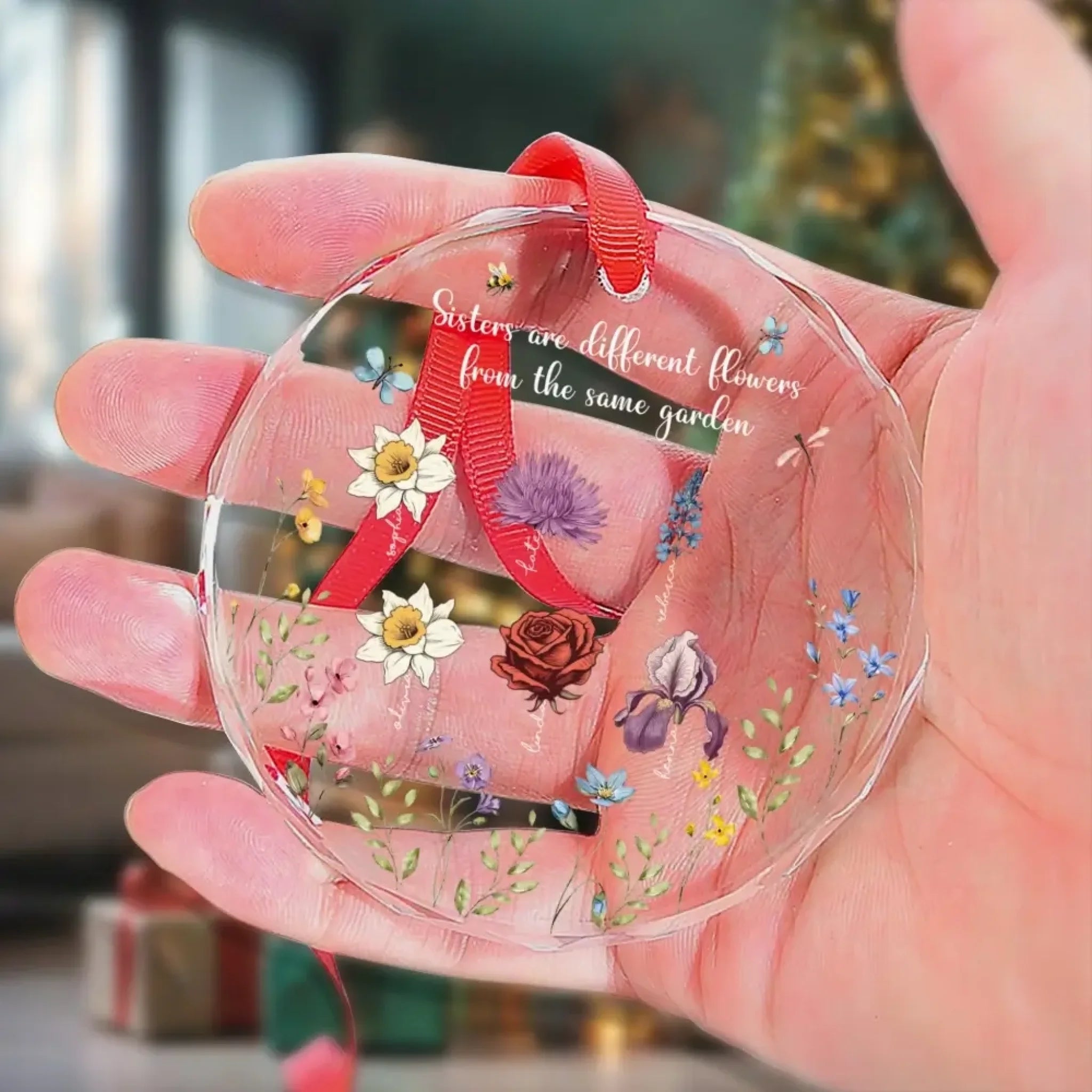 Custom Glass Ornament - Personalized Sister And Friends gift-3