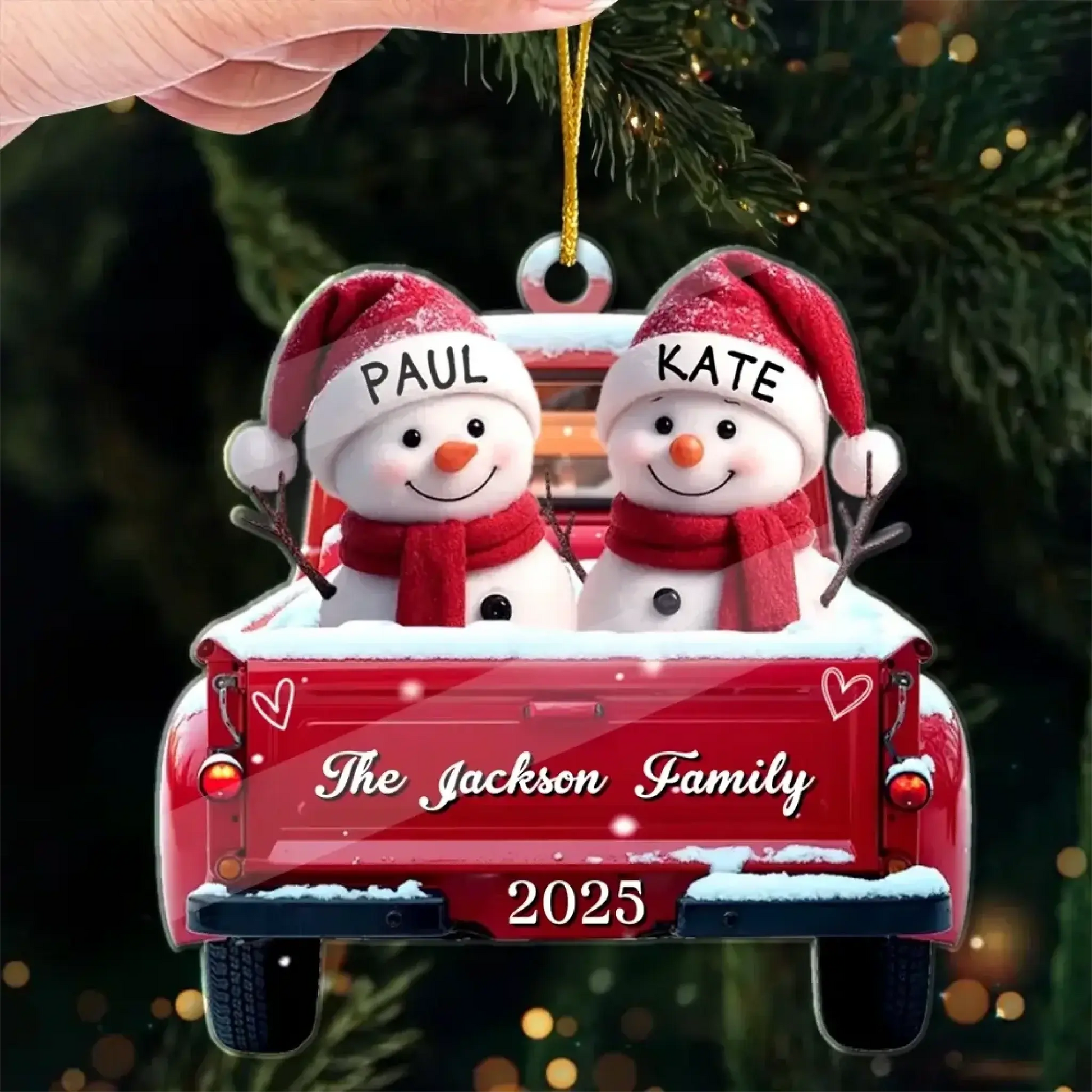 Custom Acrylic Ornament - Personalized Christmas Gifts For Family-2