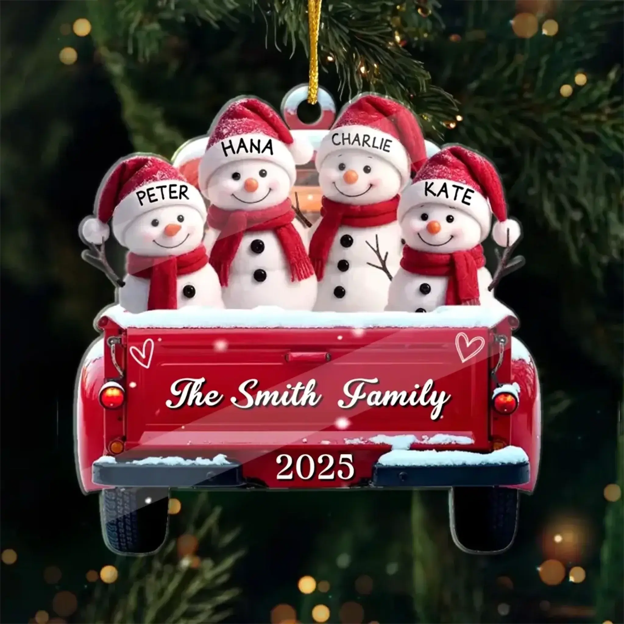 Custom Acrylic Ornament - Personalized Christmas Gifts For Family-4