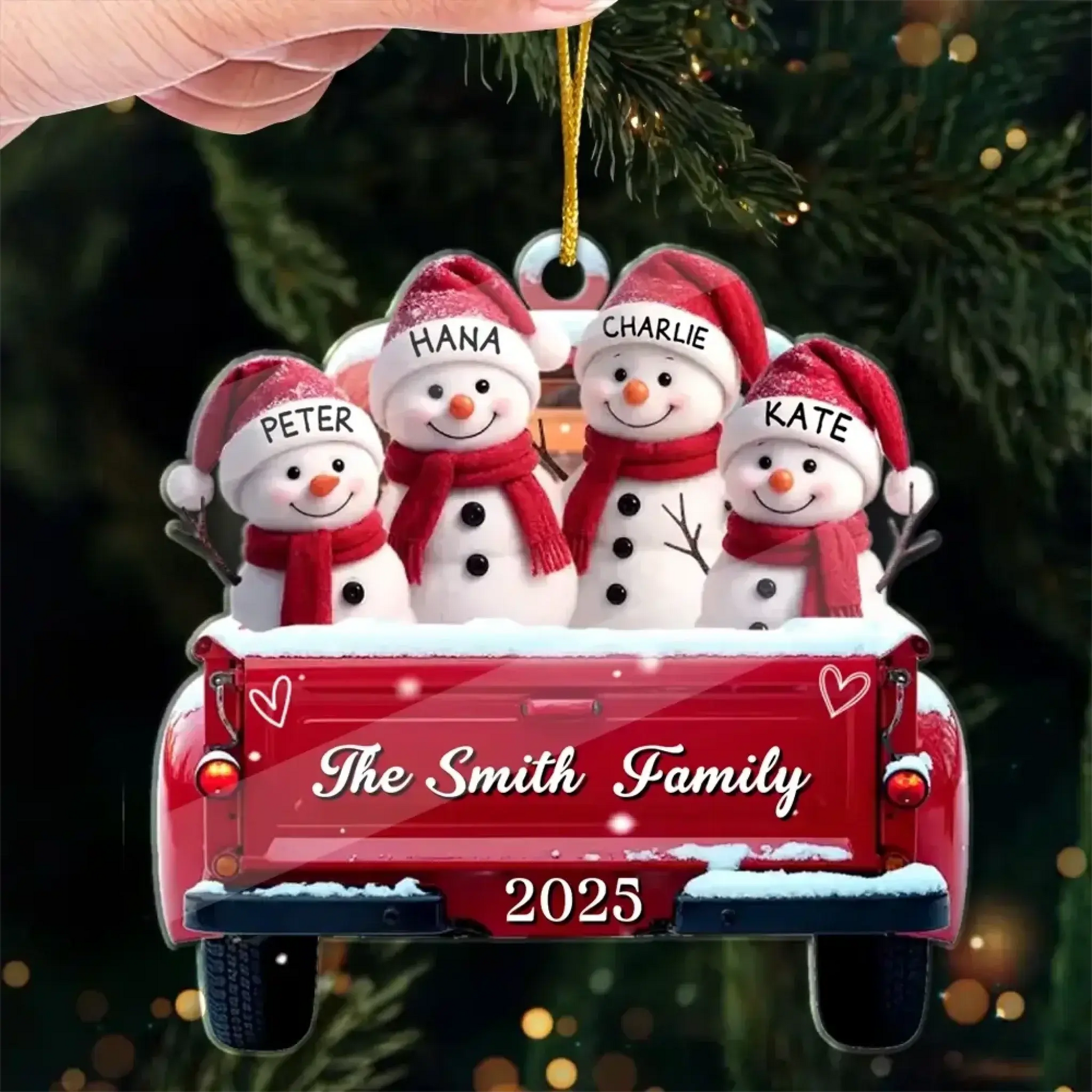 Custom Acrylic Ornament - Personalized Christmas Gifts For Family-3