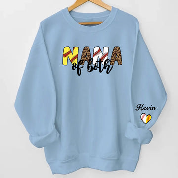 Leopard Nana Of Both Baseball Softball Grandma Mother's Day Sweatshirt