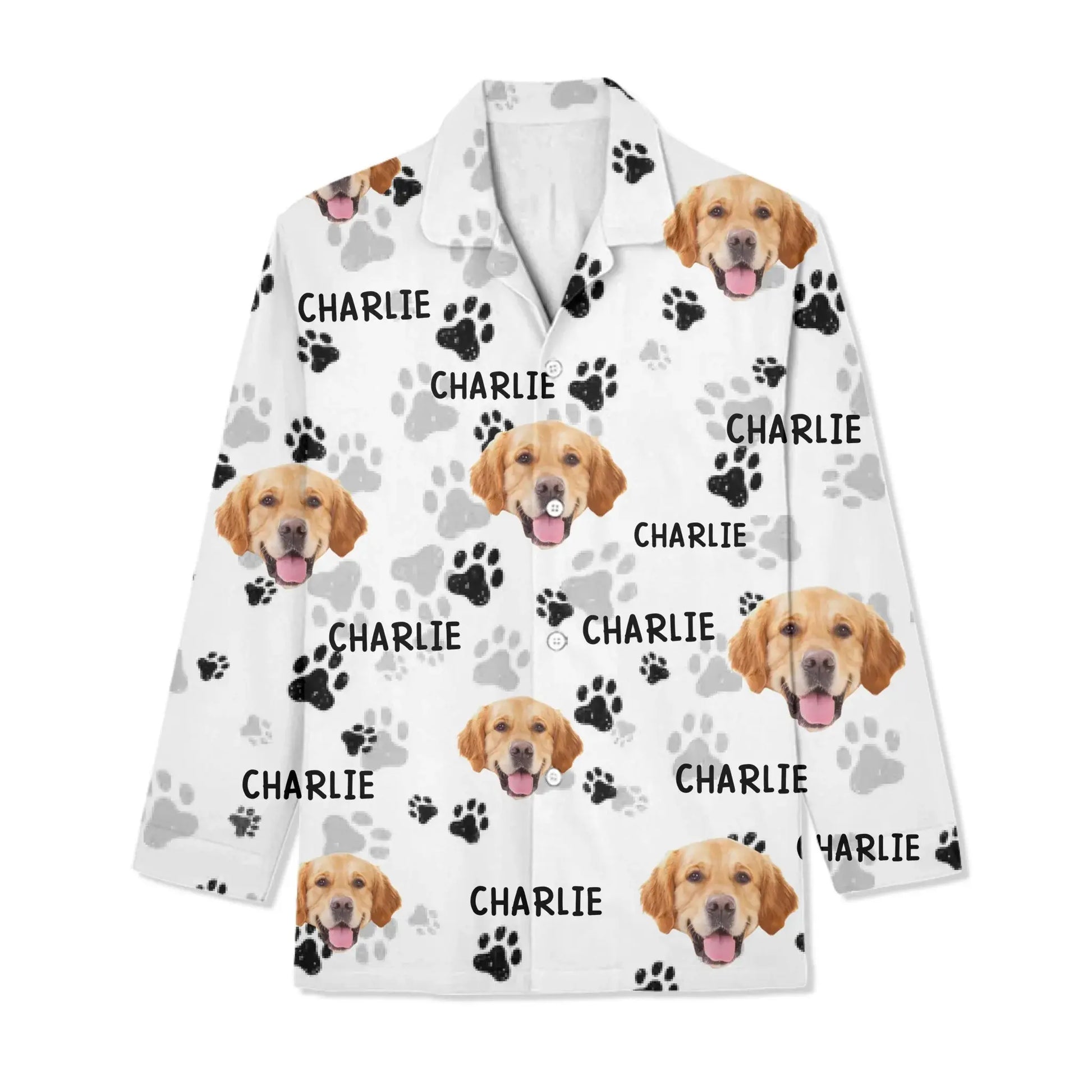 Personalized Pajama Shirt – Custom Long Sleeve Top With Your Pet Photos Duconspace