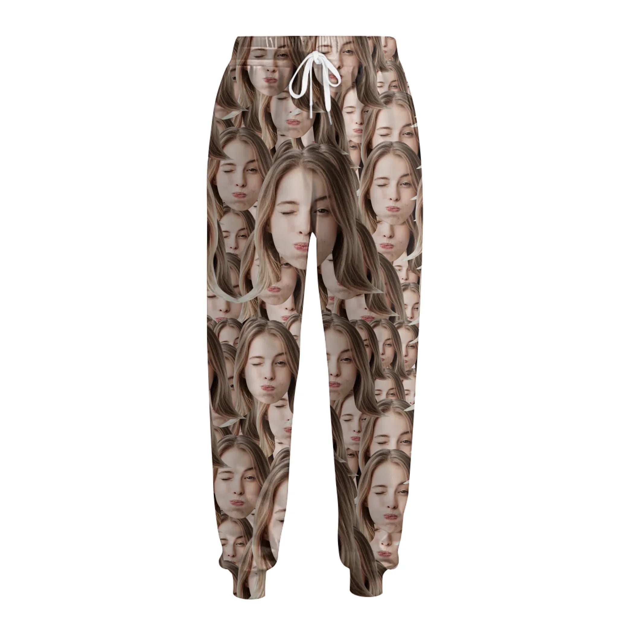 Custom Photo Funny Face Pattern Dog Cat Family - Personalized Pajama Pants