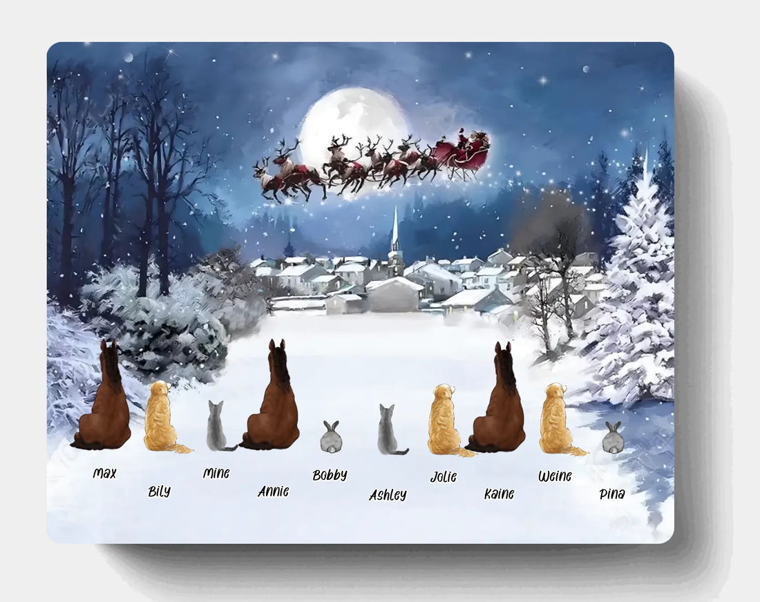 Custom Personalized Christmas Pet Canvas - Best Gift For Christmas