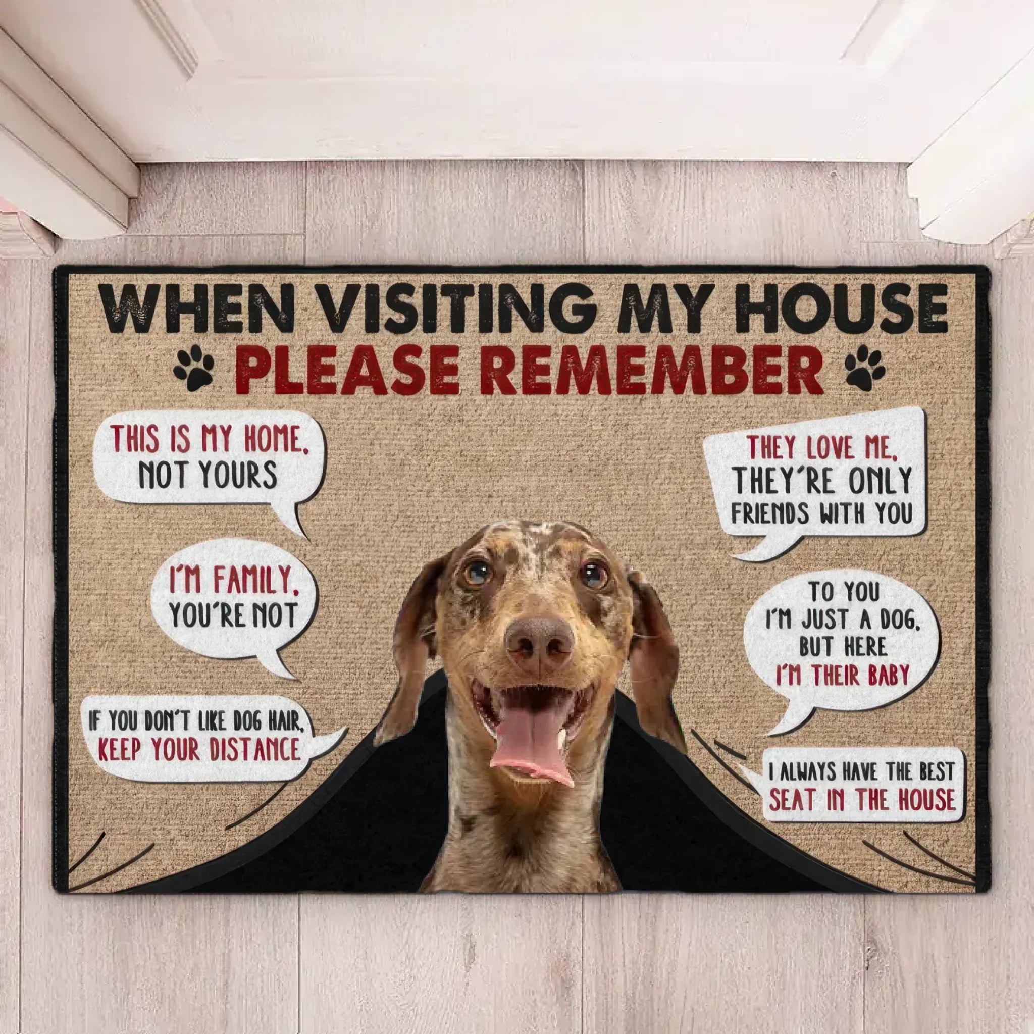 Custom Photo Doormat for Pet Lovers - Please Remember Pet Doormat