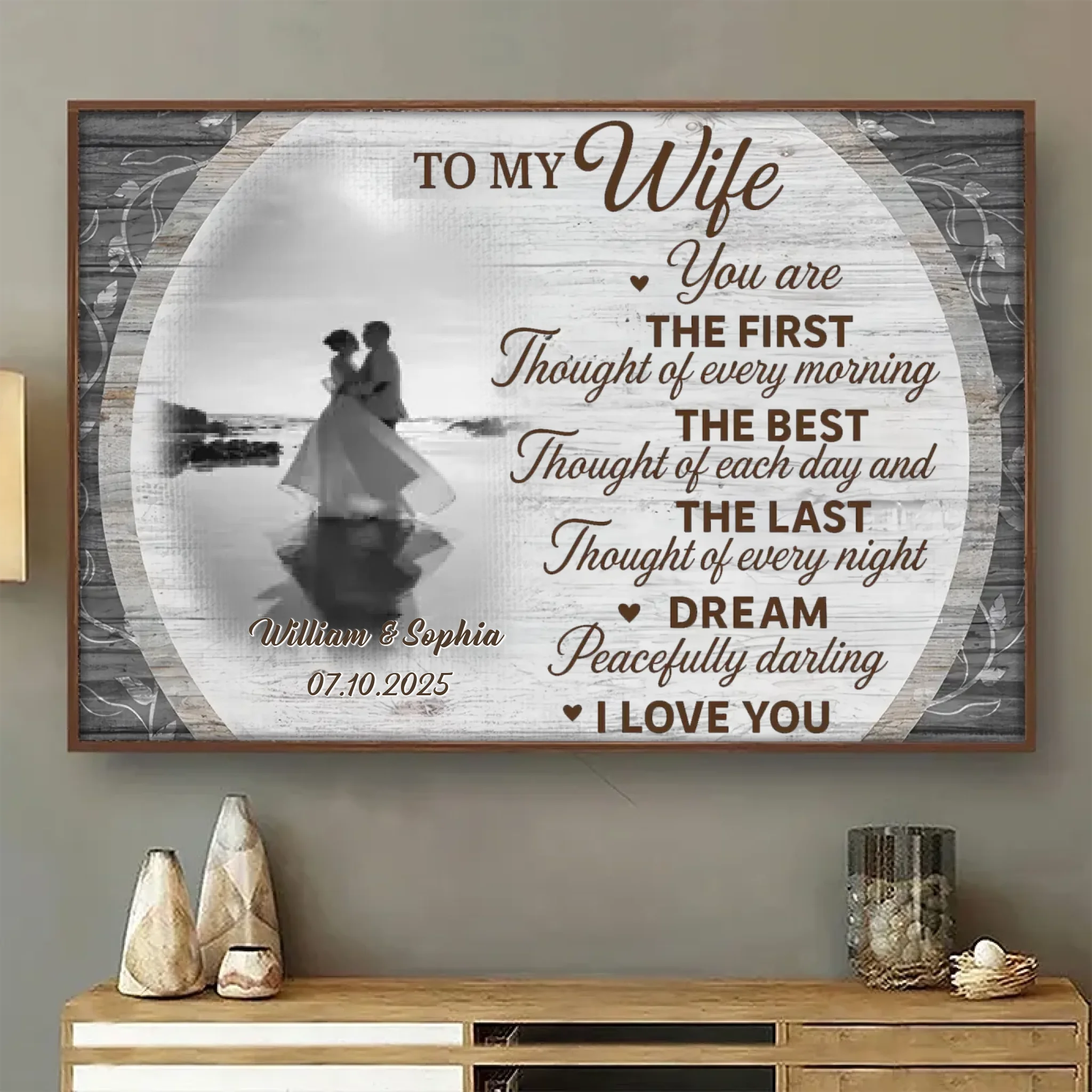 Personalized Horizontal Photo Poster – Romantic Gift for Couples - POS-MAY25-021-HA