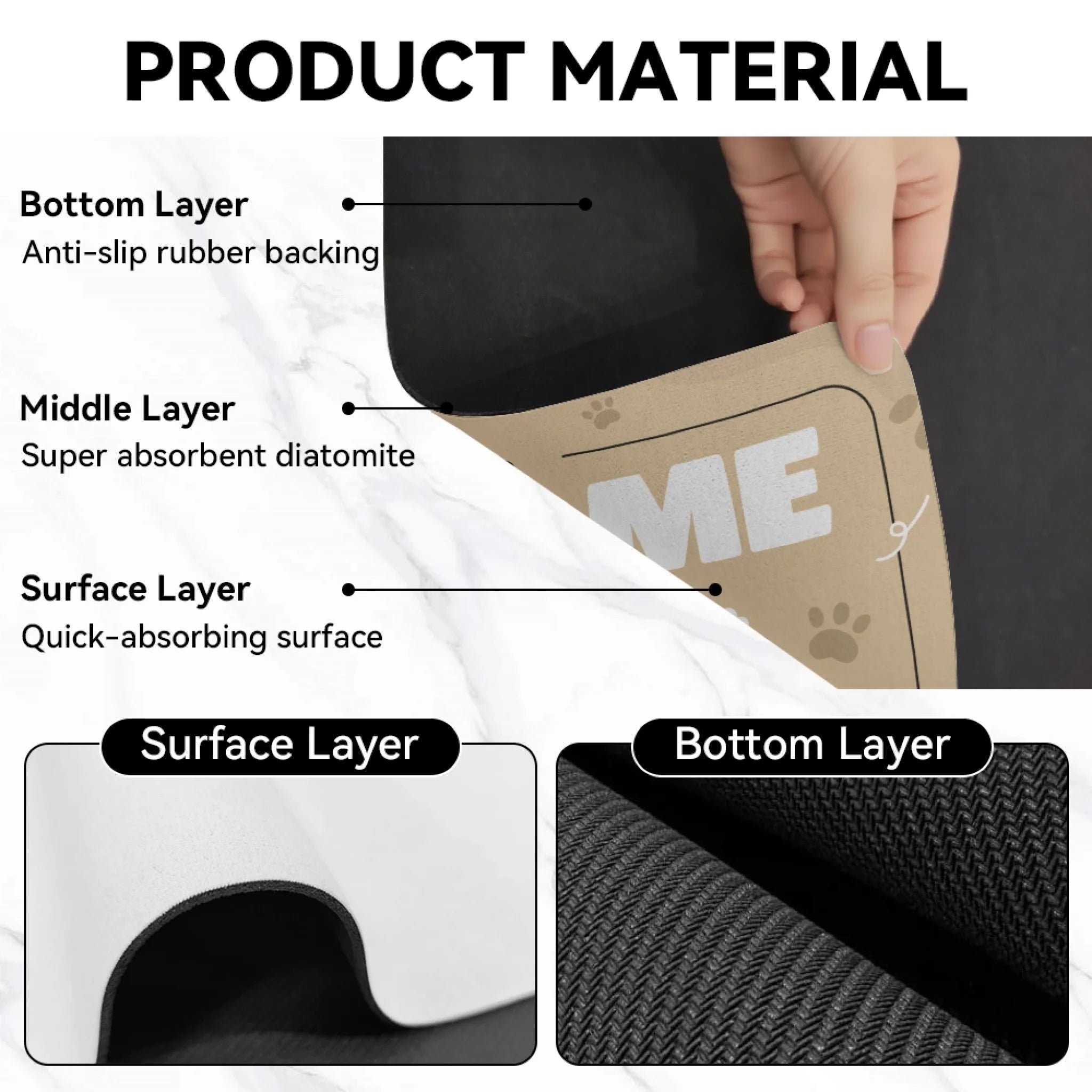 Welcome Home Doormat, Funny Doormat with Custom Pet Photo