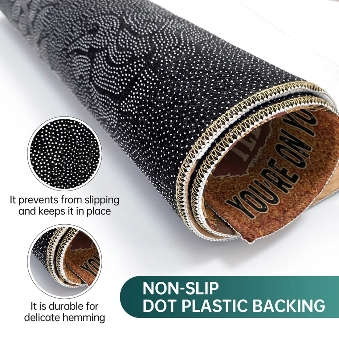 Custom Cat Doormat - Cute Spoiled Cats Live Here Doormat