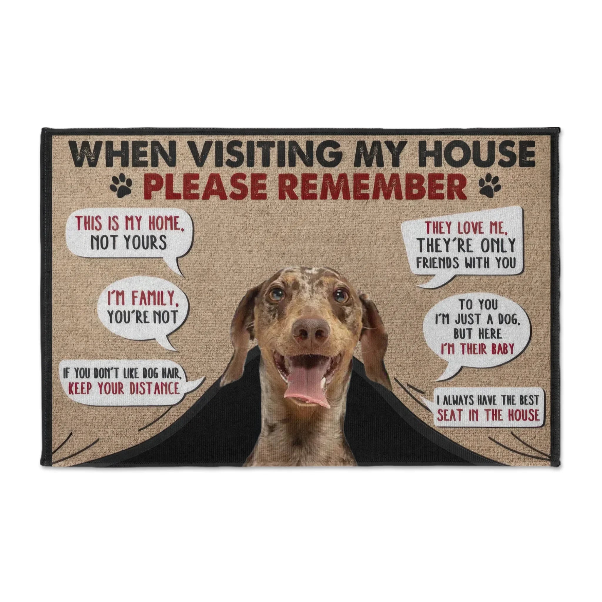 Custom Photo Doormat for Pet Lovers - Please Remember Pet Doormat