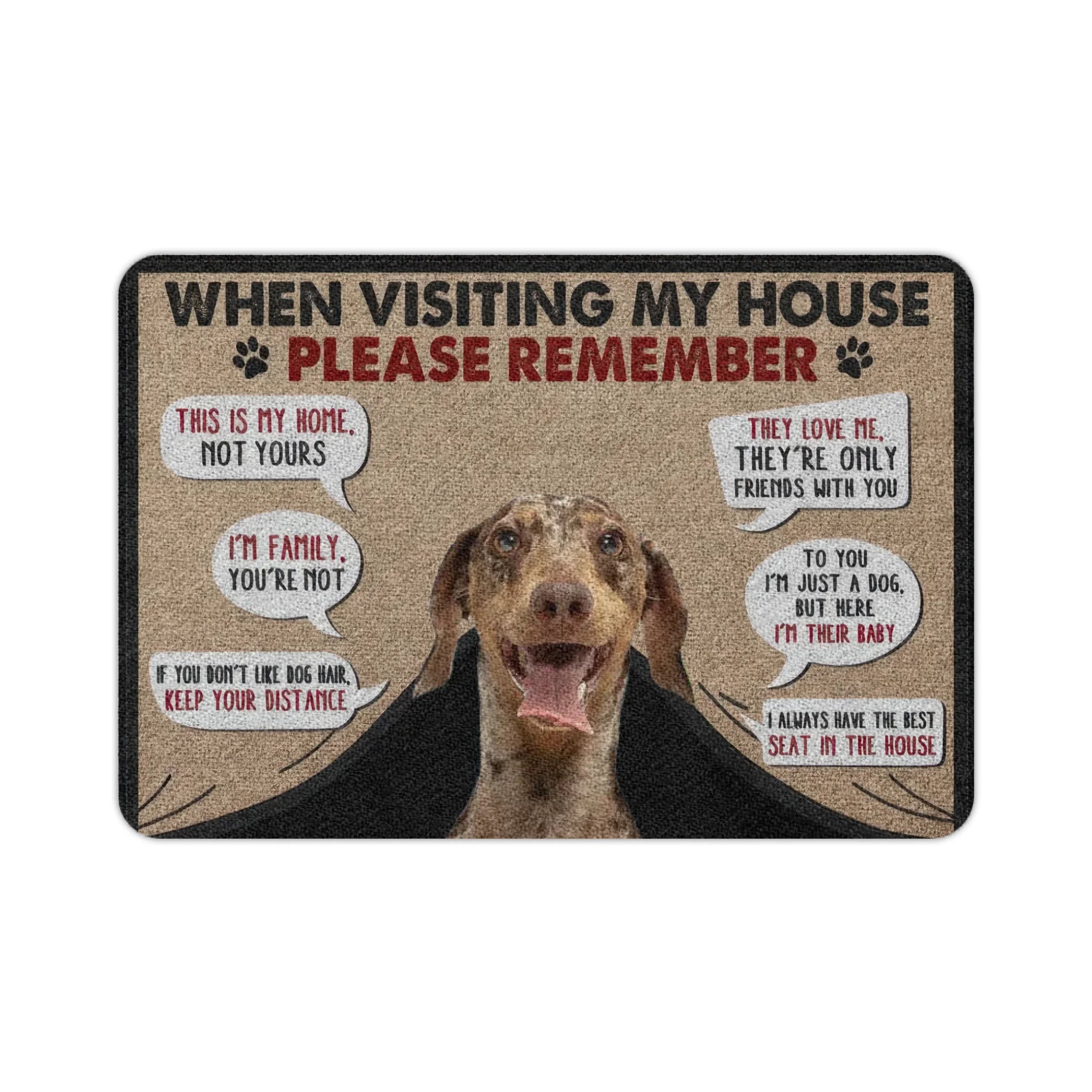 Custom Photo Doormat for Pet Lovers - Please Remember Pet Doormat