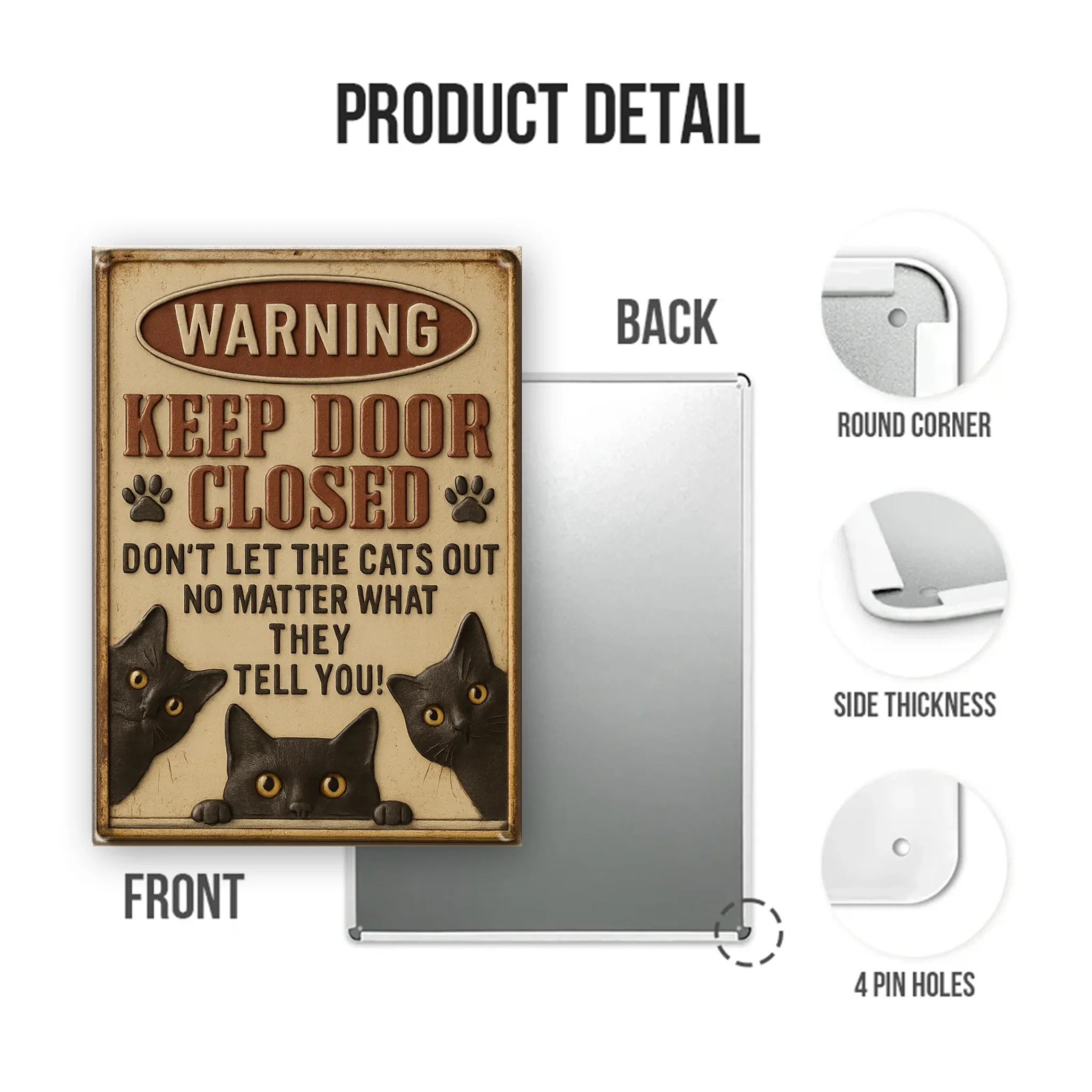 Duconspace Metal Sign Portrait Detail