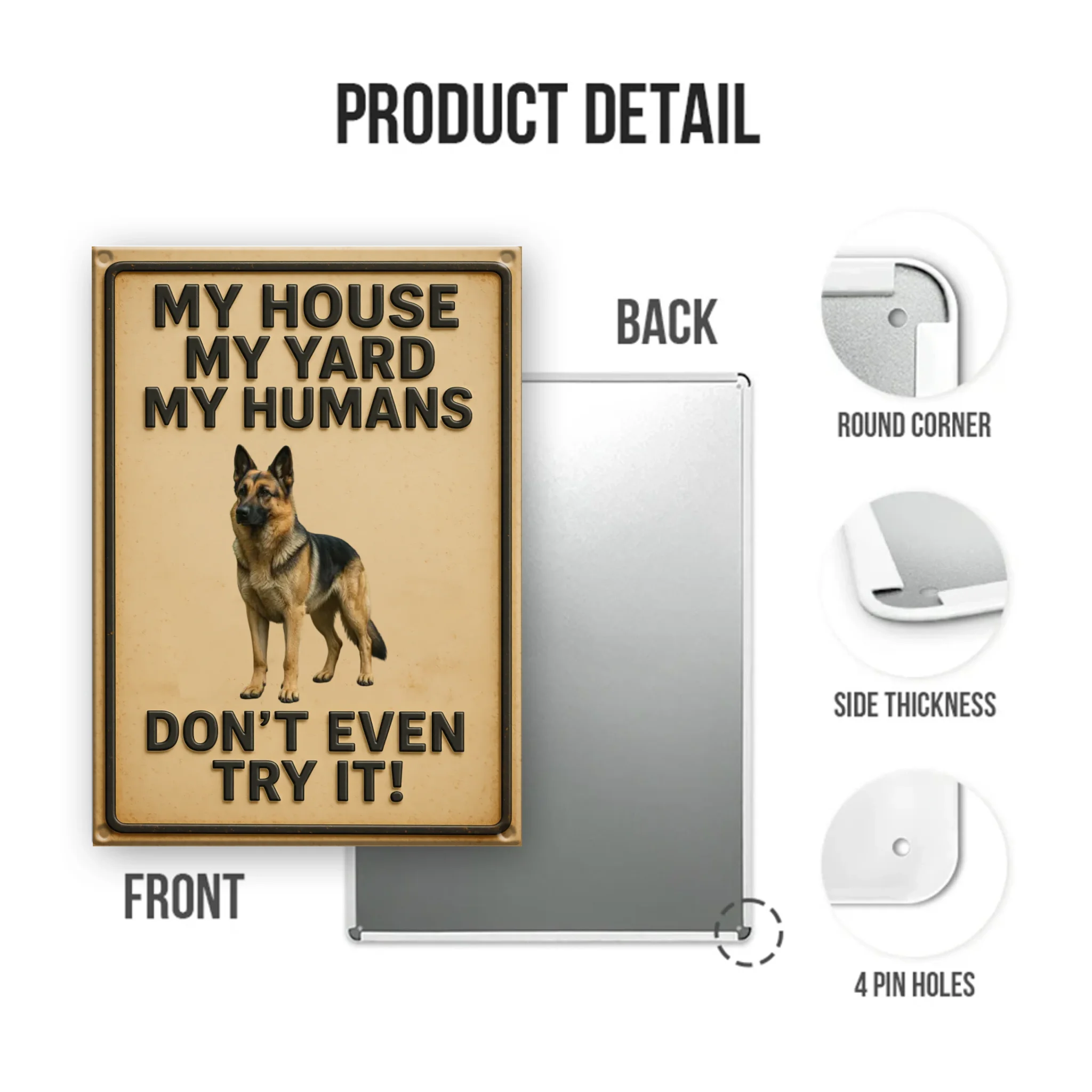 Duconspace Metal Sign Portrait Detail