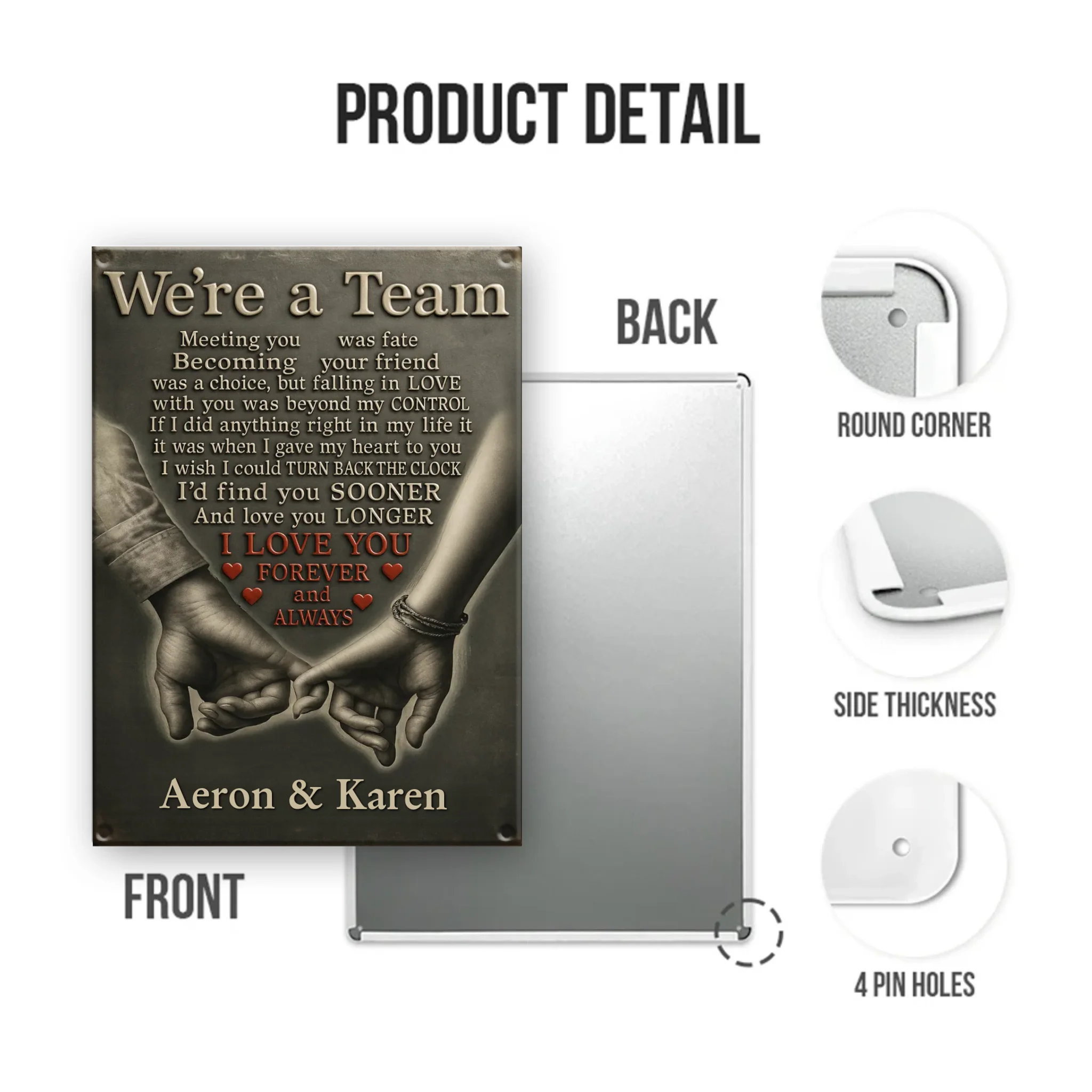 Duconspace Metal Sign Portrait Detail