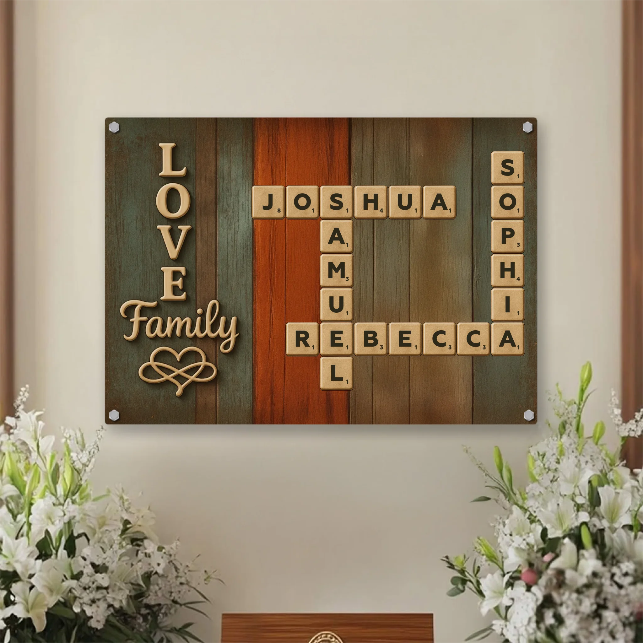 Duconspace Metal Sign Lanscape Indoor, Metal Sign Hanging on Living Room Wall