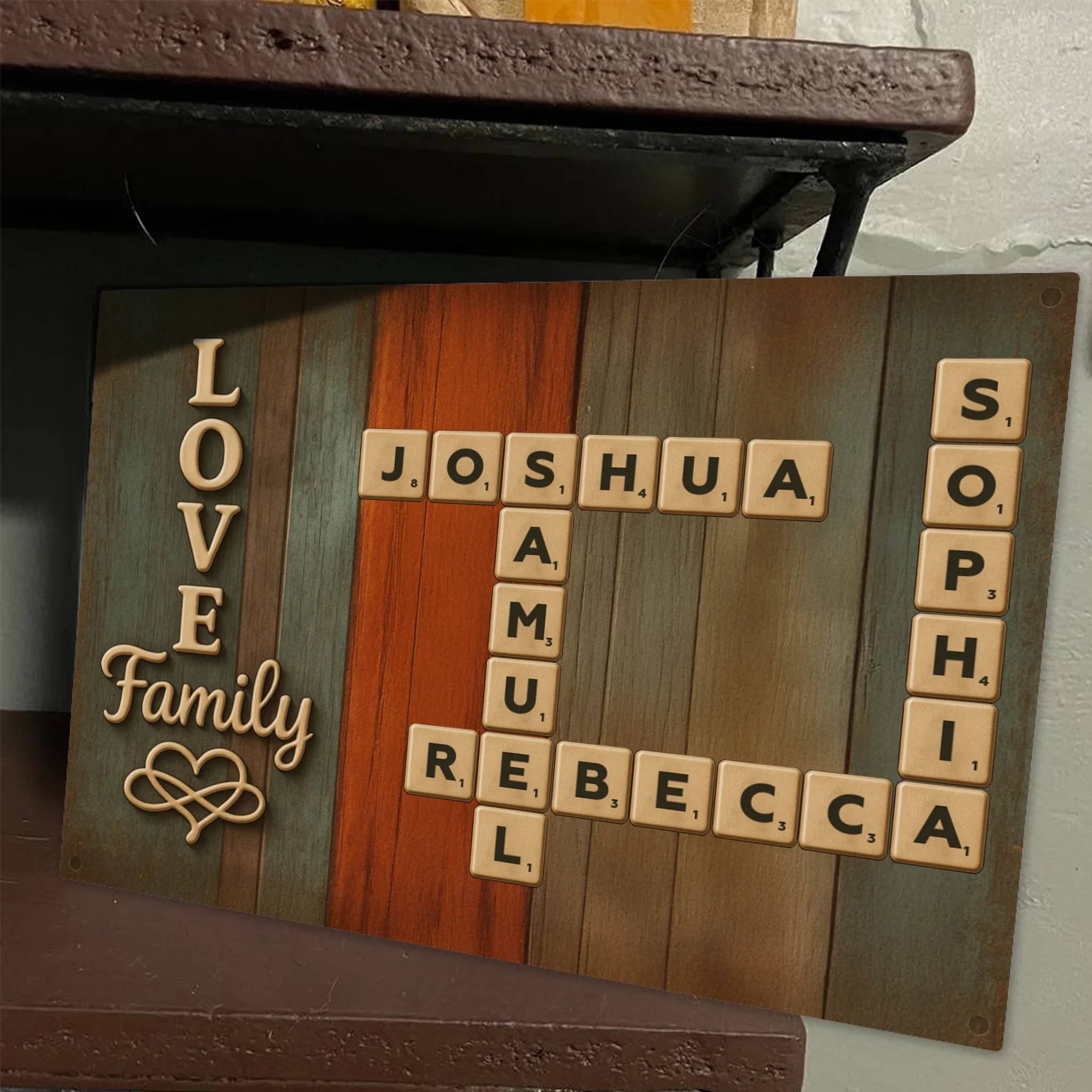 Duconspace Metal Sign Lanscape Zoom In, Metal Sign Decor on Table