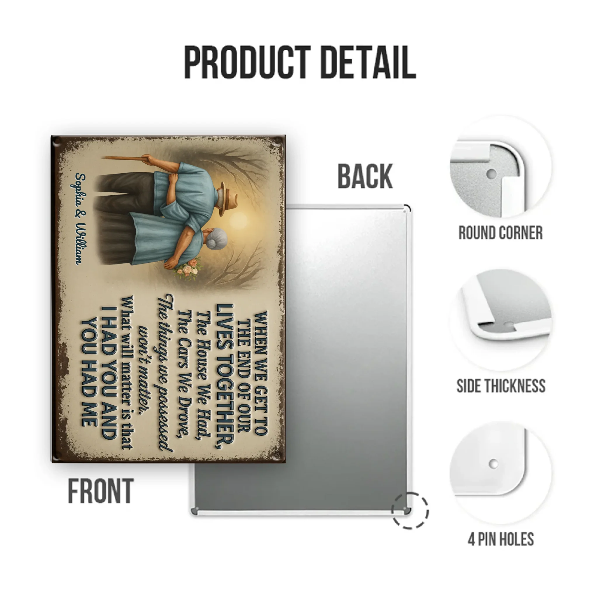 Mockup Metal Sign portrait 2