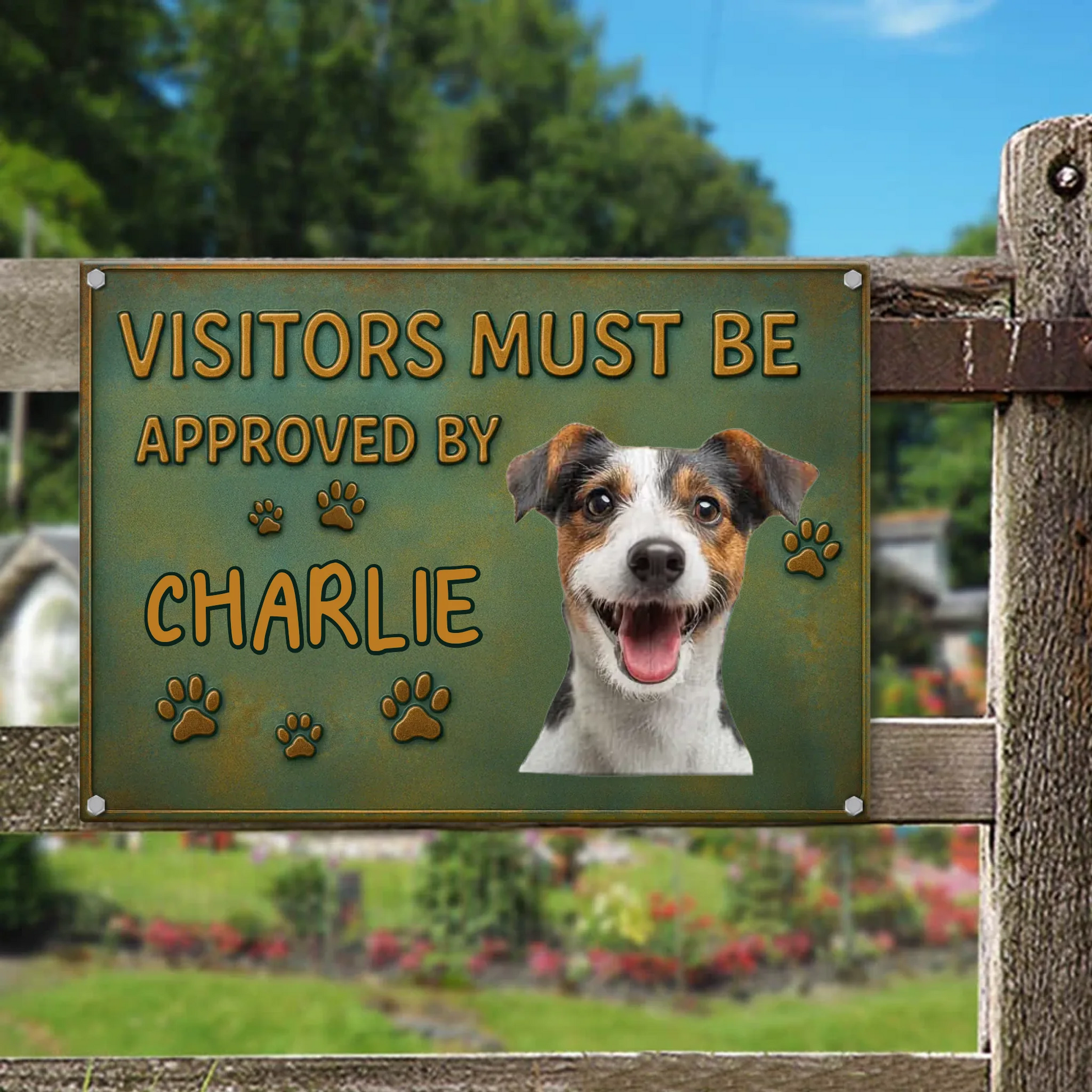 Duconspace Metal Sign Lanscape Outdoor, Metal Sign Hanging on Garden Fence