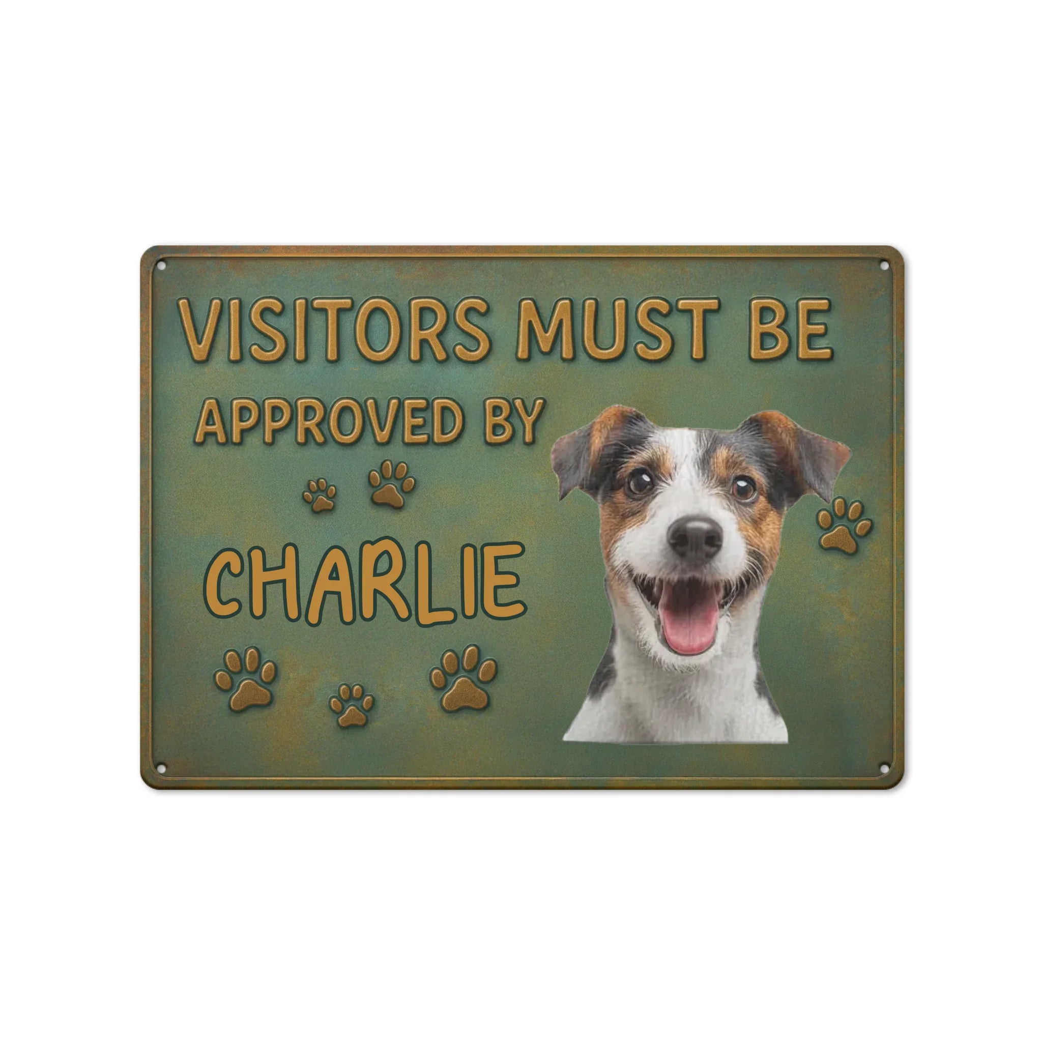 Custom Metal Sign Visitors Must Be Approved - Gifts for Dog & Cat Lovers