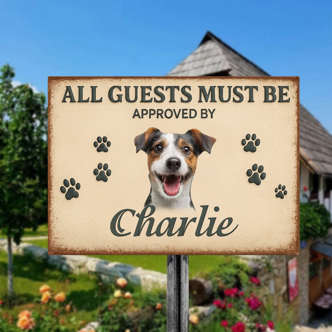 Duconspace Metal Sign Lanscape Outdoor, Metal Sign Hanging front house