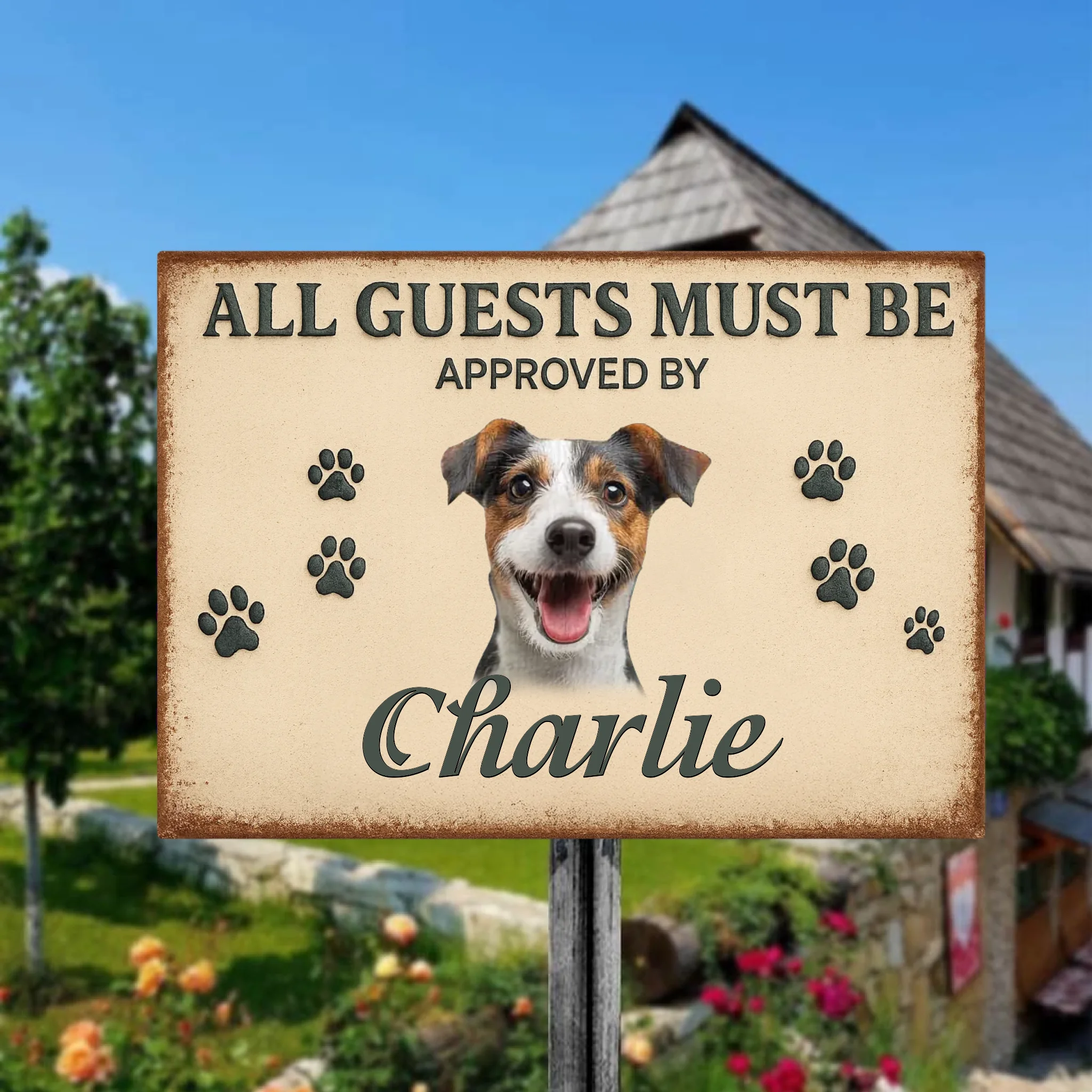 Duconspace Metal Sign Lanscape Outdoor, Metal Sign Hanging front house